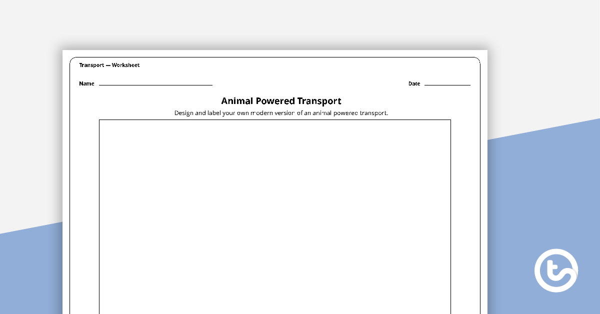 Preview image for Animal Powered Transport - Worksheet - teaching resource