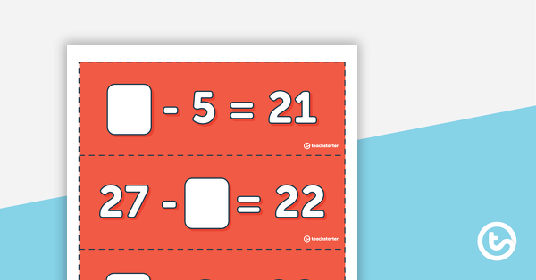 Thumbnail of Subtraction Mental Computation Flashcards - teaching resource