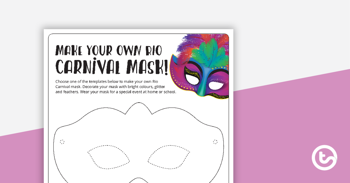 RIO狂欢节面具预览图像 - 模板 - 教学资源