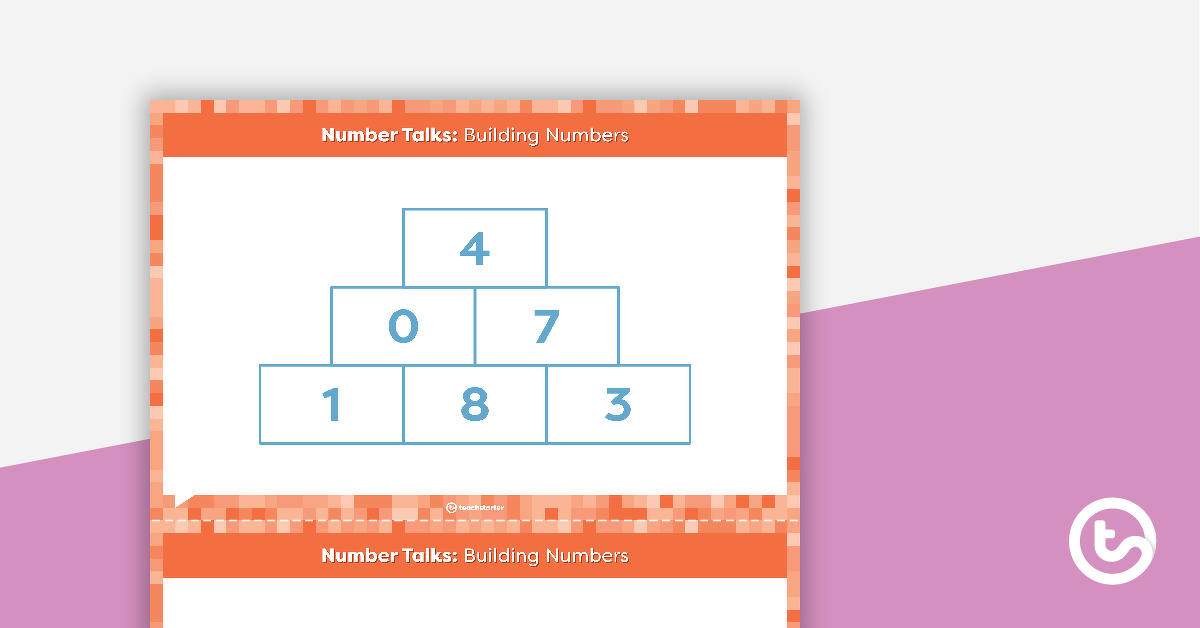Preview image for Number Talks - Building Numbers Task Cards - teaching resource