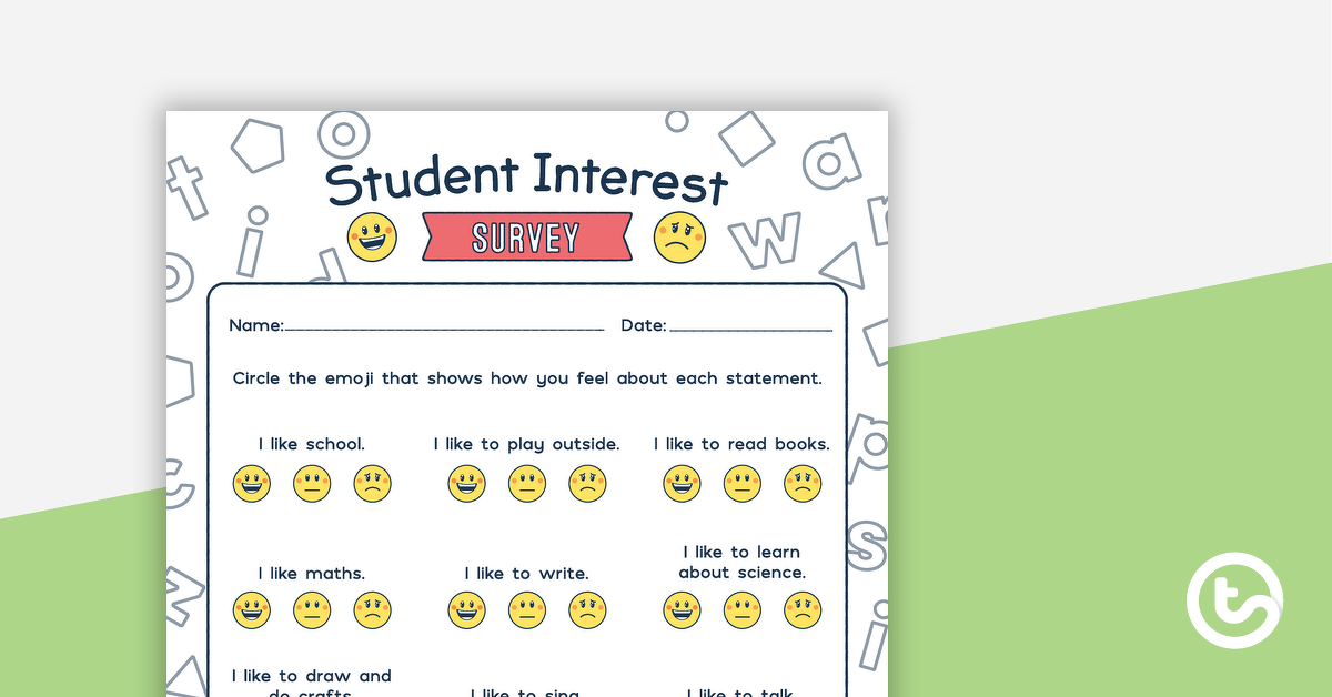 Preview image for Student Interest Survey - Primary Years - teaching resource