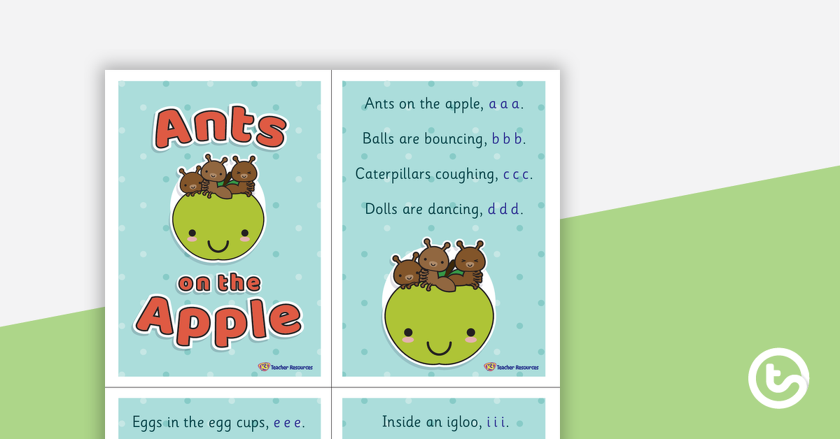Preview image for Ants on the Apple Flashcards - teaching resource