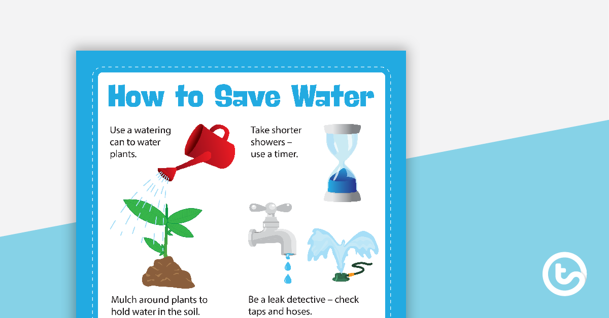 Preview image for How to Save Water Poster - teaching resource