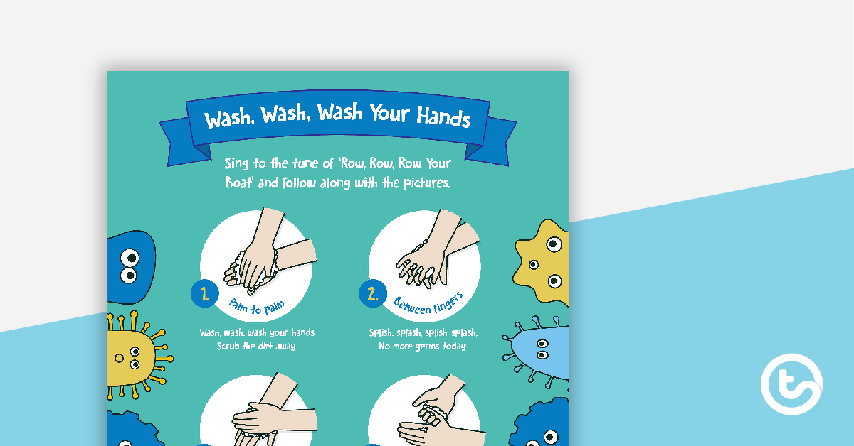 预览图像for Hygiene Poster – Wash, Wash, Wash Your Hands - teaching resource