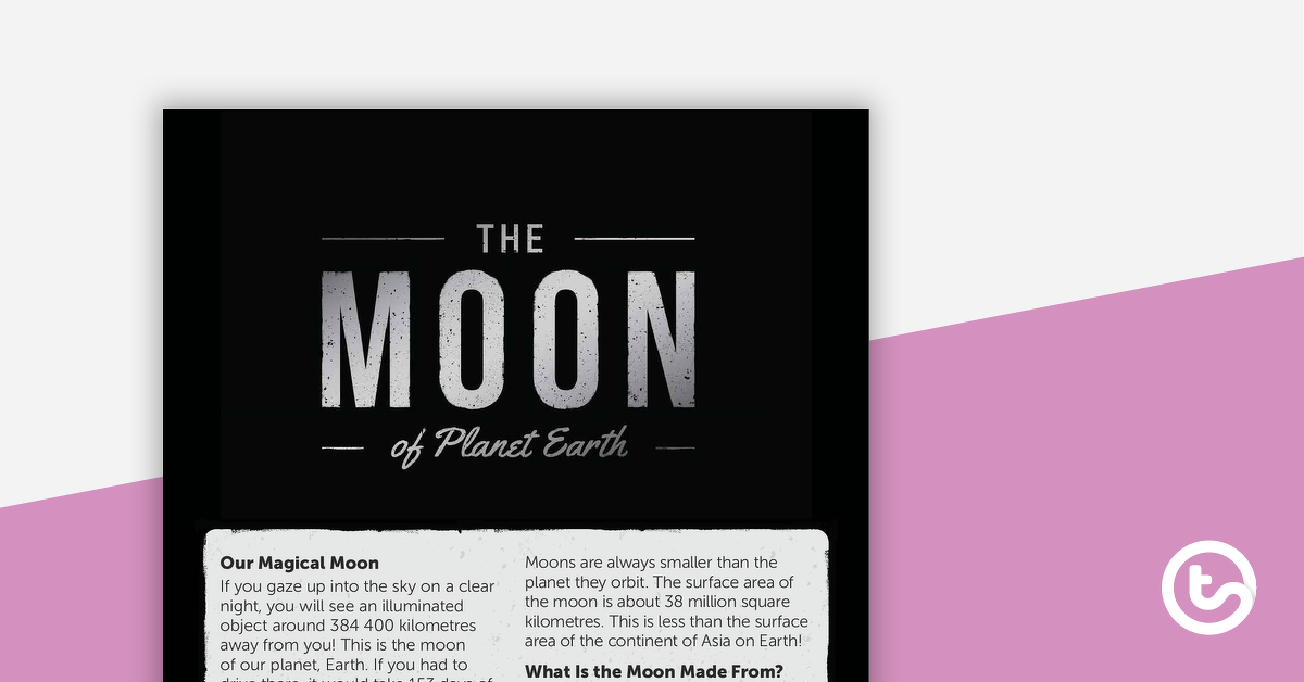 Preview image for The Moon of Planet Earth – Worksheet - teaching resource