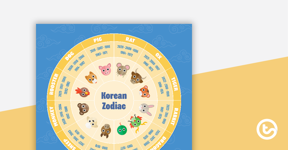 预览图像为韩国生肖日历-教学资源