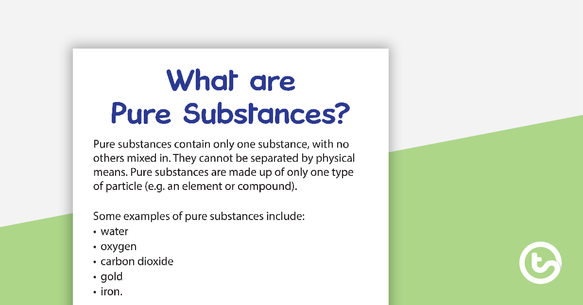 Preview image for What are Pure Substances and Mixtures? – Posters - teaching resource
