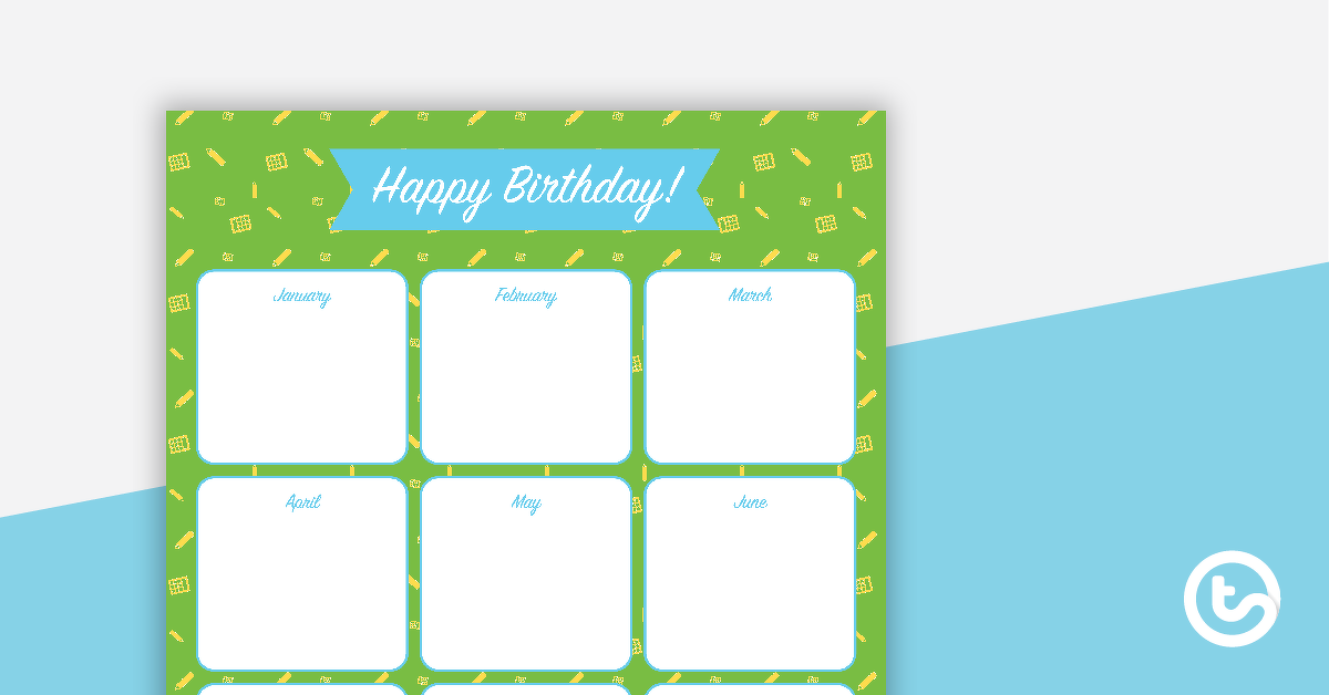 Preview image for Calculator Pattern - Happy Birthday Chart - teaching resource