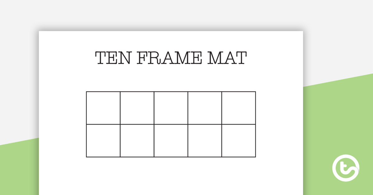 Preview image for Ten Frame Mats (Single and Double) - teaching resource
