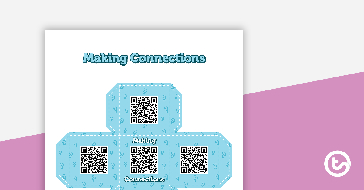 Preview image for QR Code Super Six Comprehension Question Cubes - teaching resource
