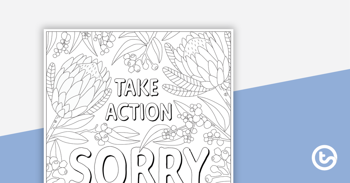 Preview image for National Sorry Day – Mindfulness Colouring Sheet - teaching resource