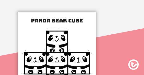 Thumbnail of Bear Square 3D Cube - Template - teaching resource