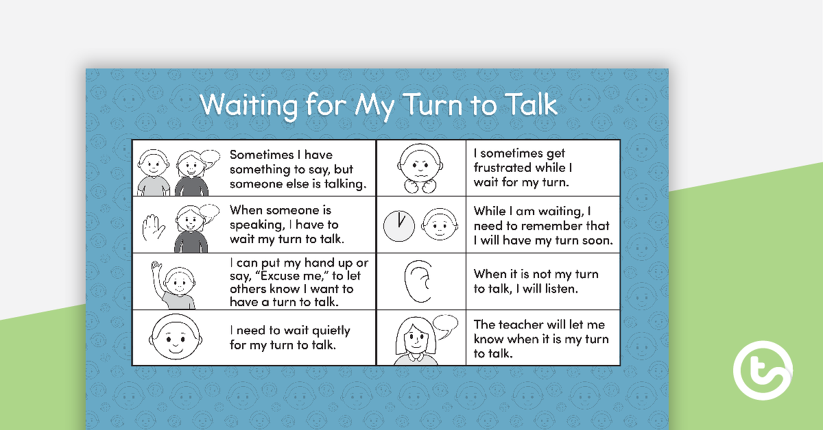 Preview image for Social Stories - Waiting for My Turn To Talk - teaching resource