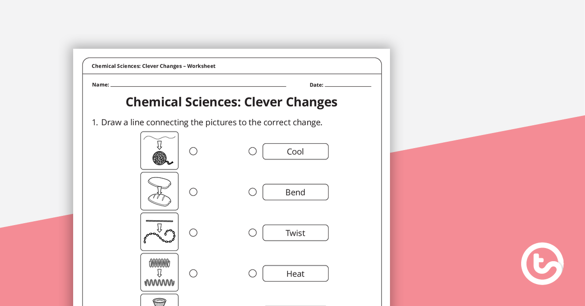 评估的预览图像：化学科学聪明变化 - 工作表 - 教学资源