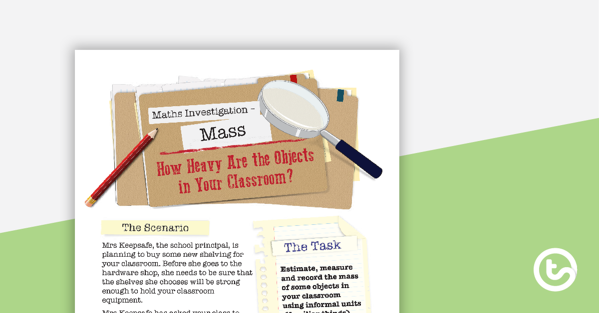 Preview image for Mass Investigation - How Heavy Are the Objects in Your Classroom? - teaching resource
