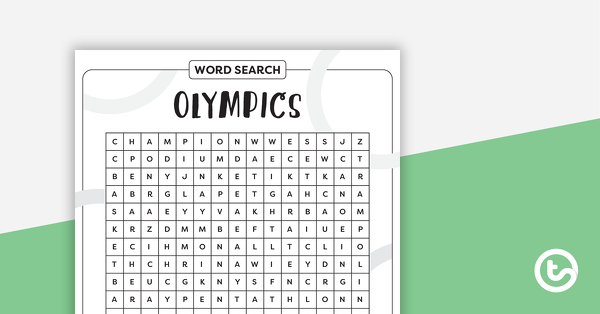 奥林匹克词搜索的预览图像 - 上层 - 教学资源