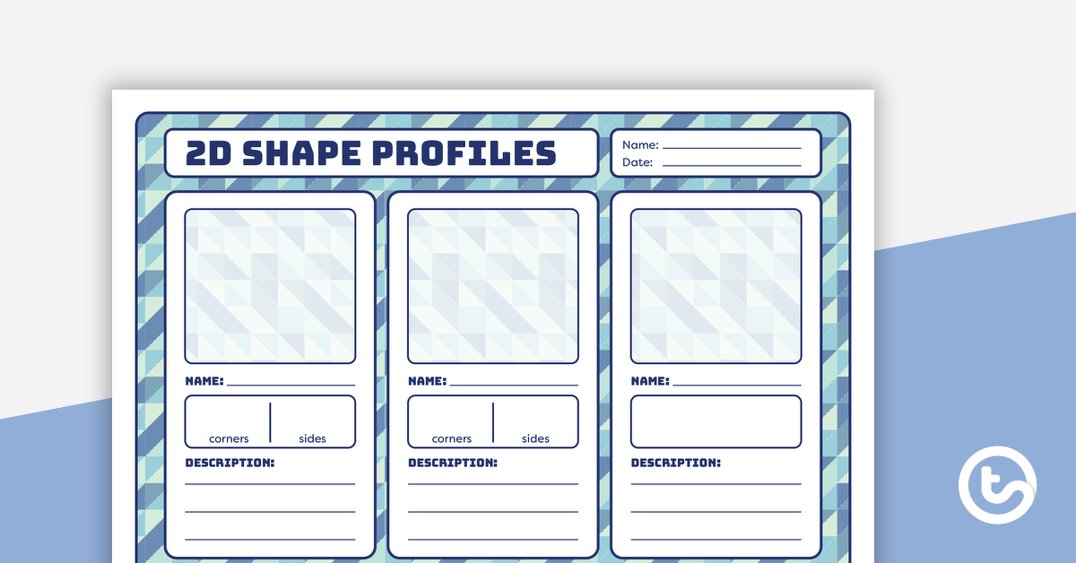 Preview image for 2D Shape Profiles – Template - teaching resource