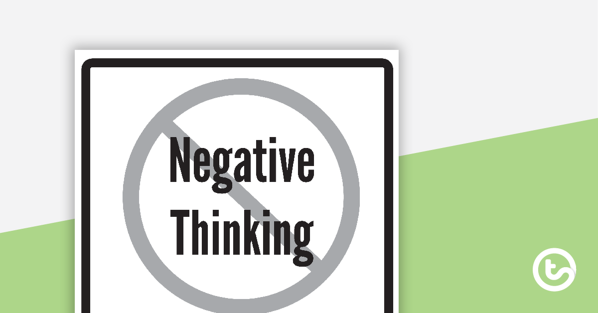 Preview image for Negativity Free Zone Sign - teaching resource