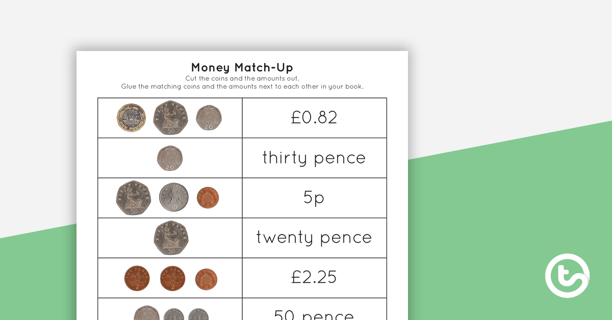 Preview image for Money Match-Up Activity (British Currency) - teaching resource