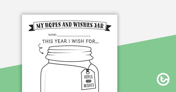 Preview image for My Hopes and Wishes Jar Template - teaching resource