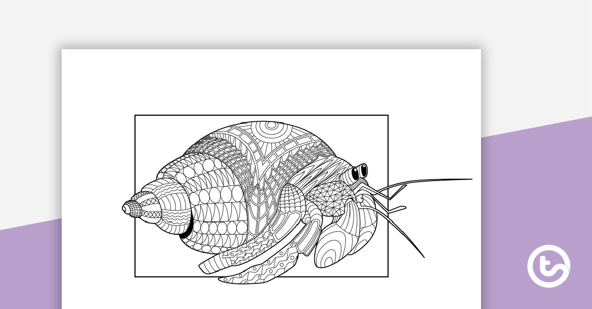 Preview image for Crab Mindful Colouring In Sheet - teaching resource