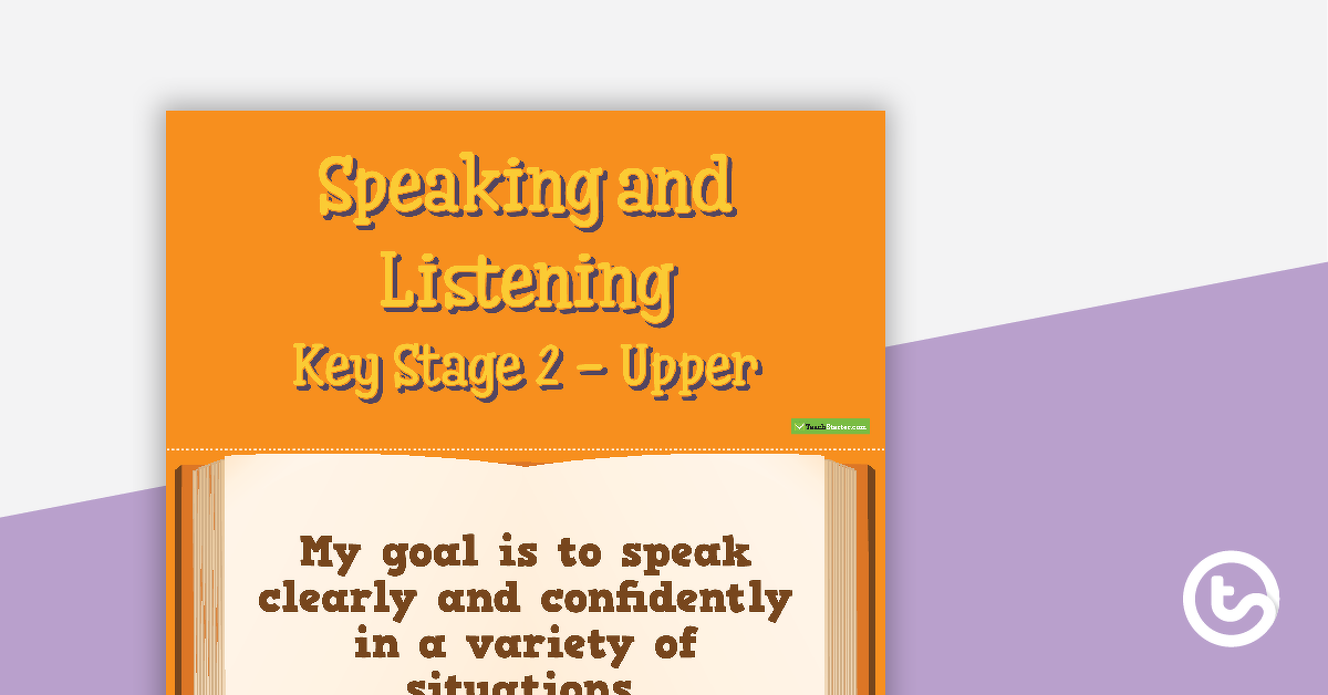 Preview image for Goals - Speaking and Listening (Key Stage 2 - Upper) - teaching resource
