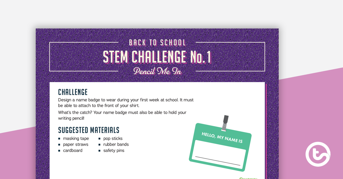 Preview image for Back to School STEM Challenge Cards – Upper Years - teaching resource