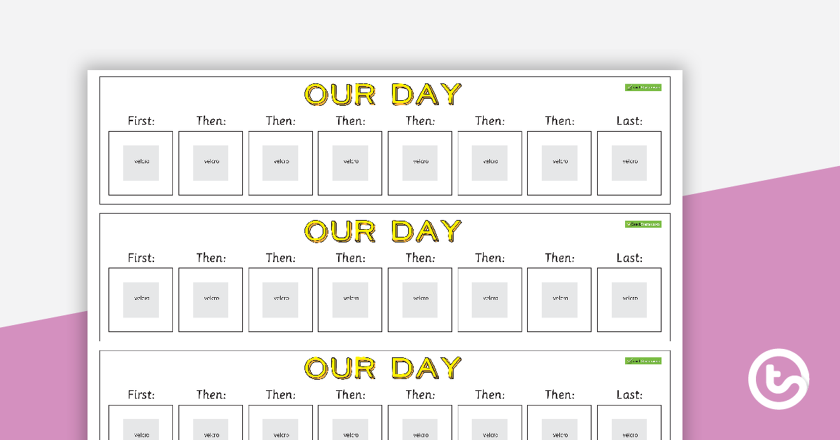Preview image for Visual Daily Timetable - Desk Strip - teaching resource