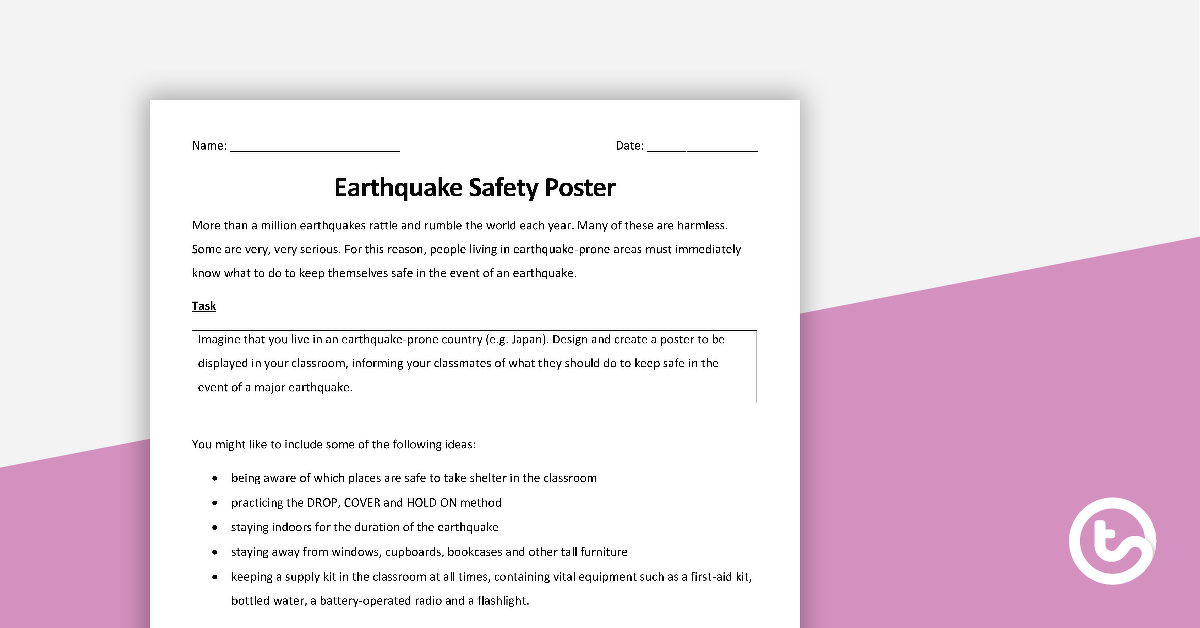 预览图像地震安全海报——教学资源