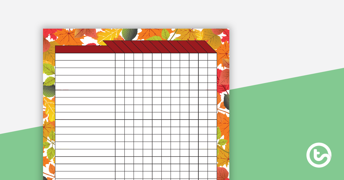 Preview image for Fall Leaves - Class List - teaching resource