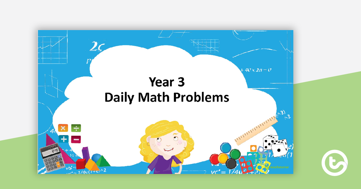 Preview image for Daily Maths Problems - Year 3 - teaching resource