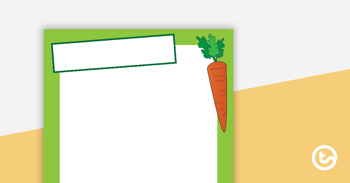 公关eview image for Healthy Food Page Border - teaching resource