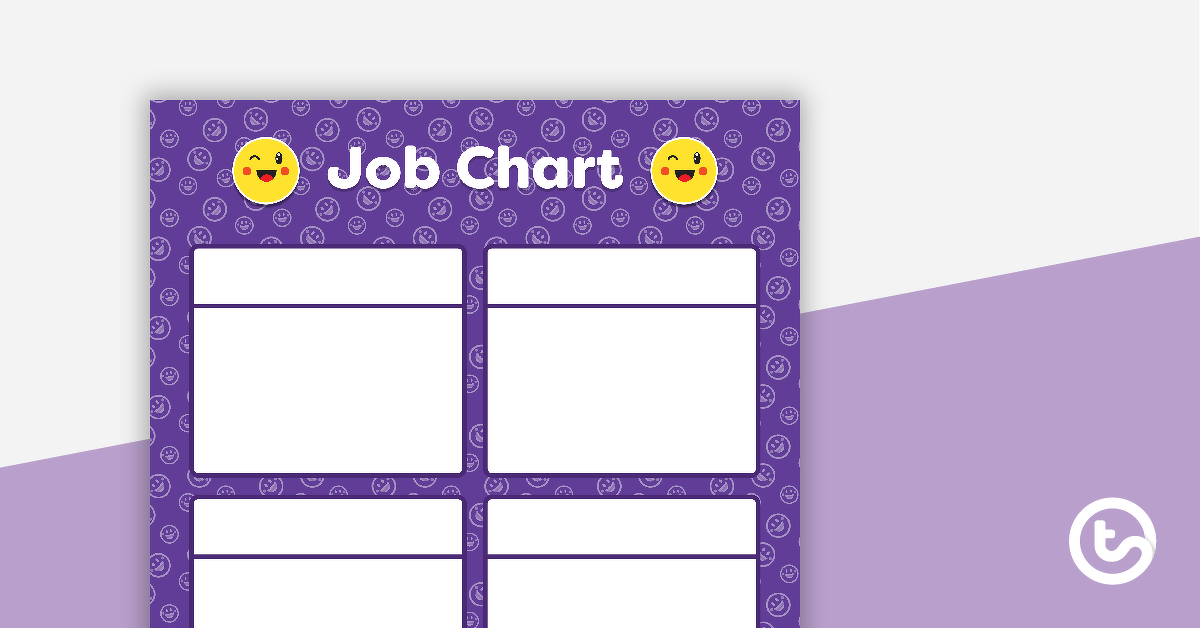 Preview image for Purple Emoji - Job Chart - teaching resource