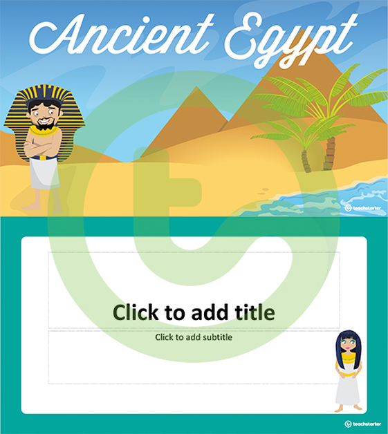 古埃及的预览图像 -  PowerPoint模板 - 教学资源