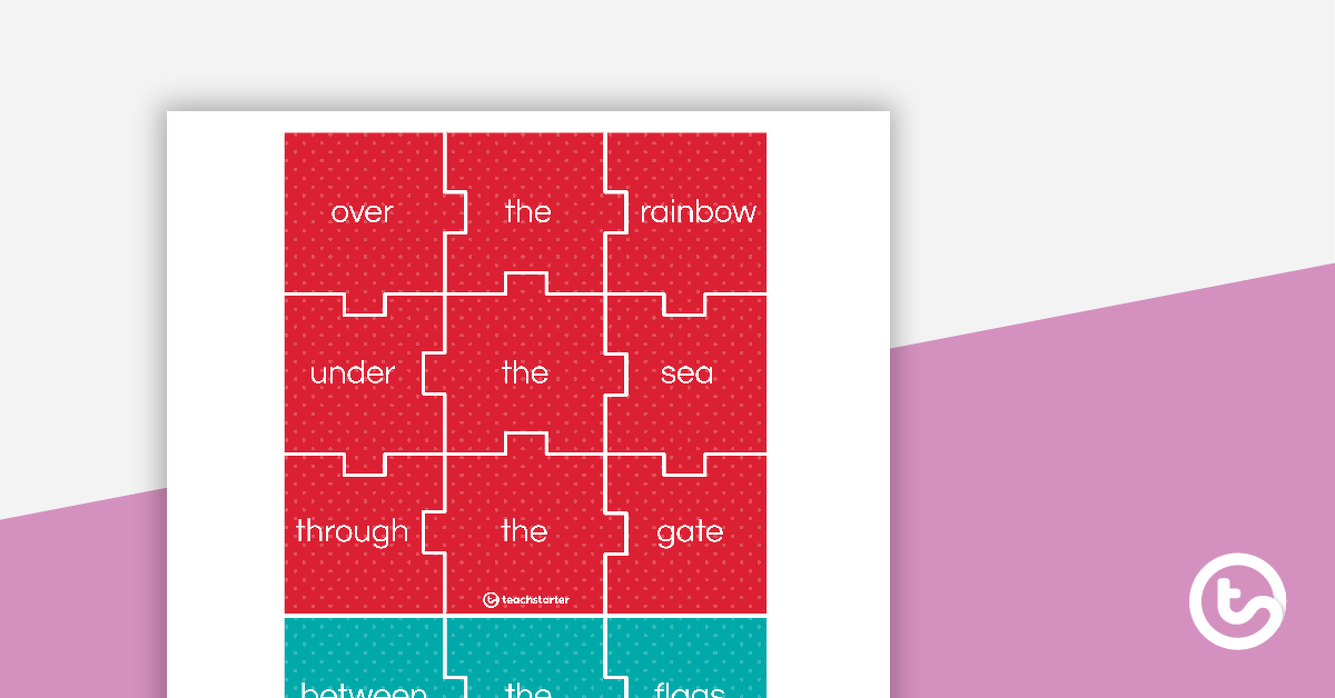 Preview image for Prepositional Phrase Mini Jigsaw Puzzle - teaching resource