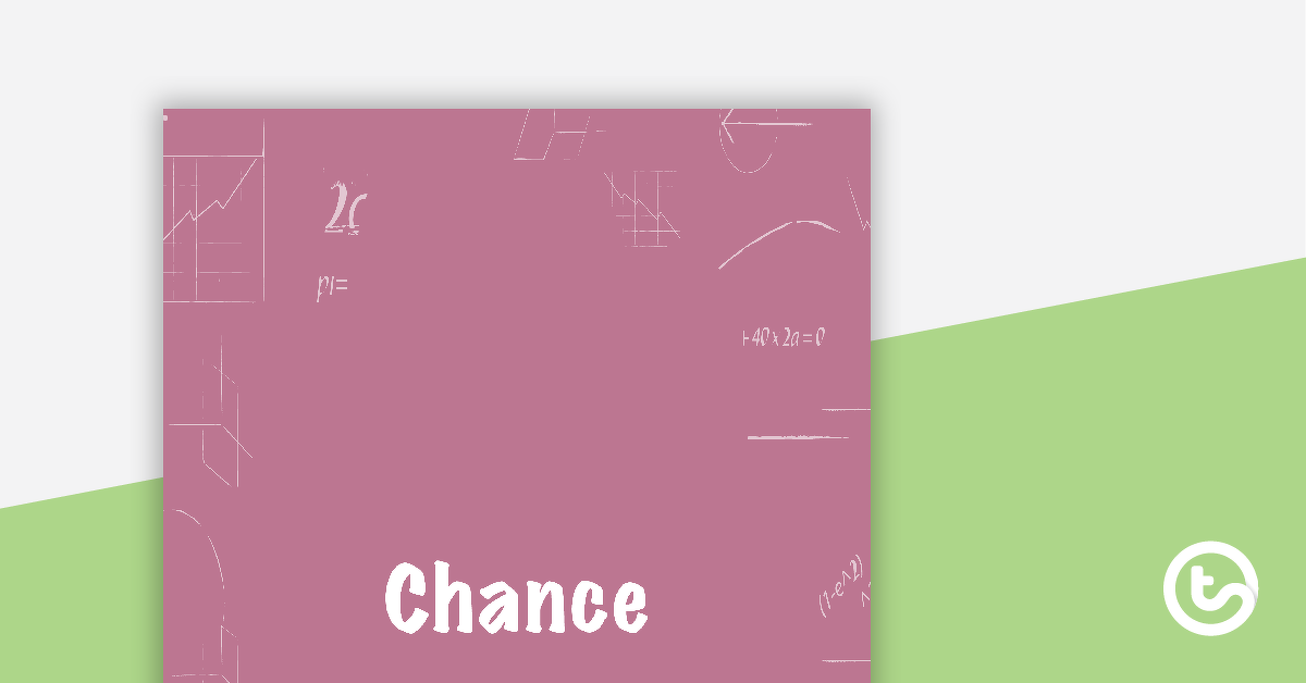 Preview image for Goal Labels - Chance (Upper Elementary) - teaching resource
