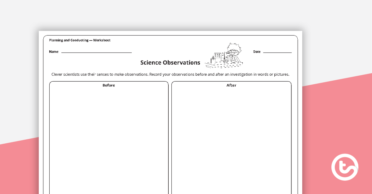 Preview image for Science Observations - Worksheet - teaching resource