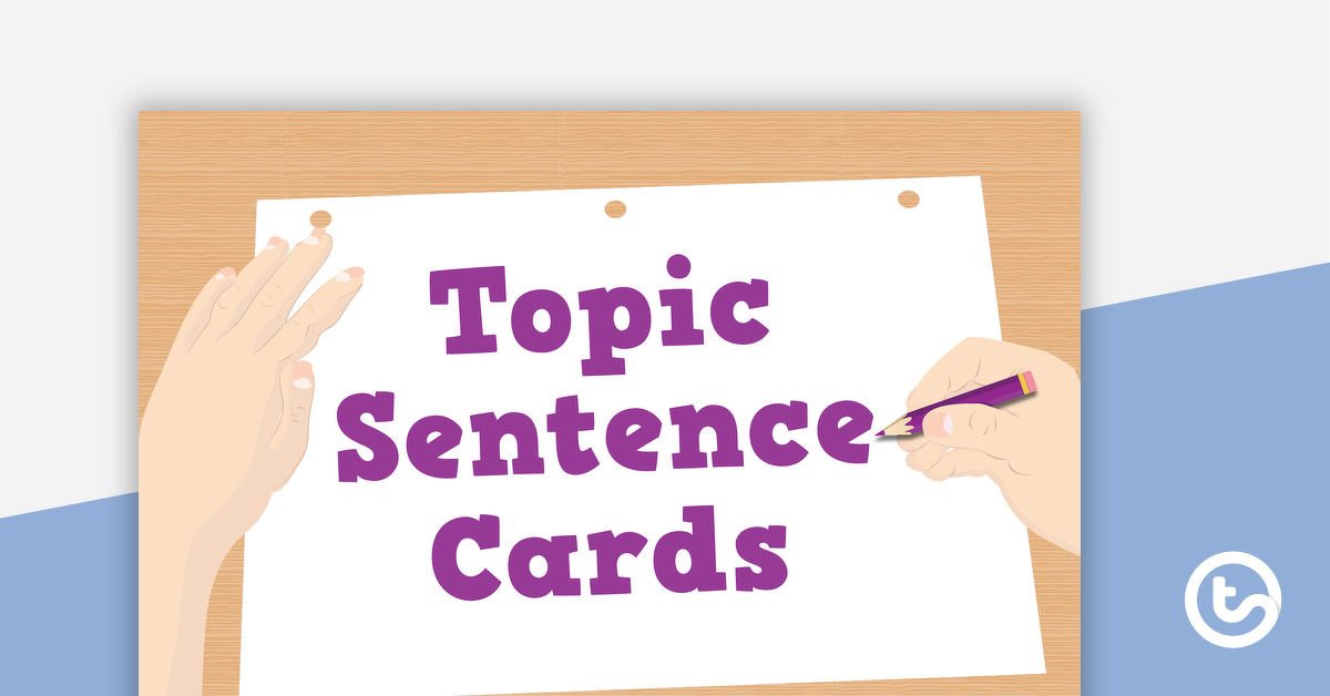 Preview image for Topic Sentence Starter Cards - teaching resource