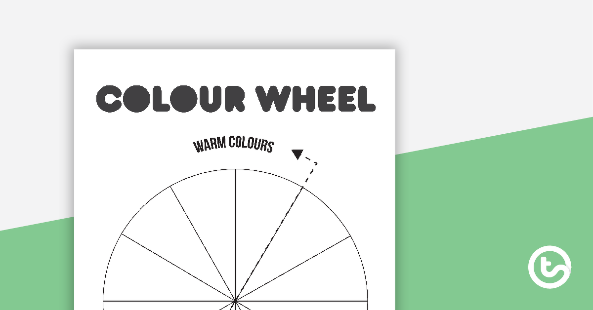 预览图像为12部分色轮和色彩理论工作表-教学资源