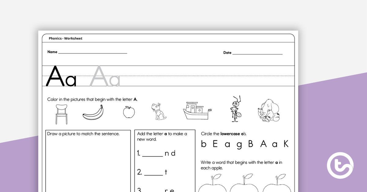 letters a z activity worksheets teach starter
