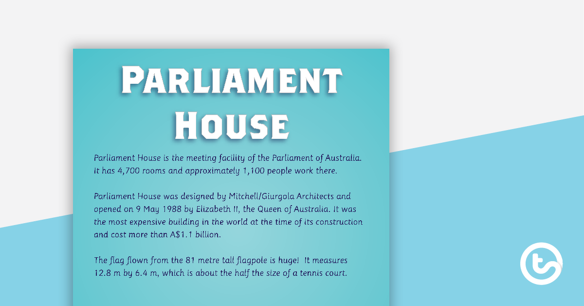 预览图像对澳大利亚议会大厦和战争纪念碑——海报——教学资源