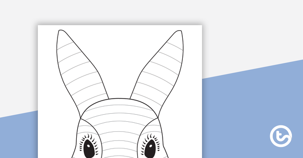 时髦的复活节兔子工艺模板的缩略图 - 教学资源