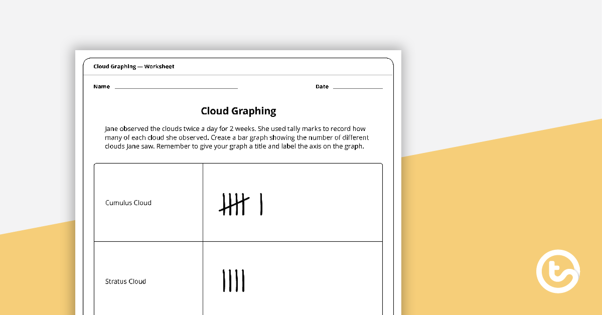 Preview image for Cloud Graphing Activity - teaching resource