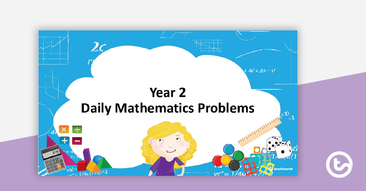每日数学问题的预览图像 -  2年 - 教学资源