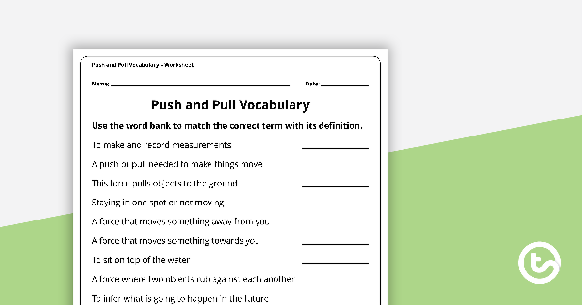 43 Push And Pull Worksheet Worksheet Was Here
