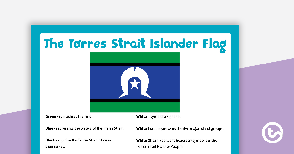 托雷斯海峡岛民国旗的预览图像 - 海报和工作表 - 教学资源