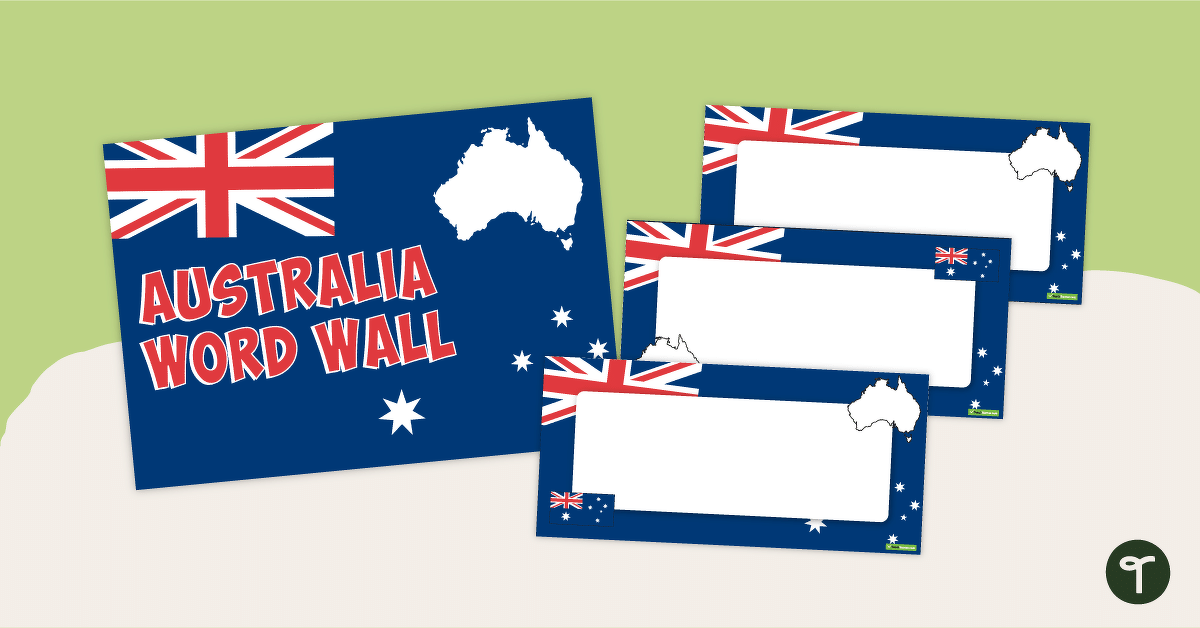 Preview image for Australia Themed Word Wall - teaching resource