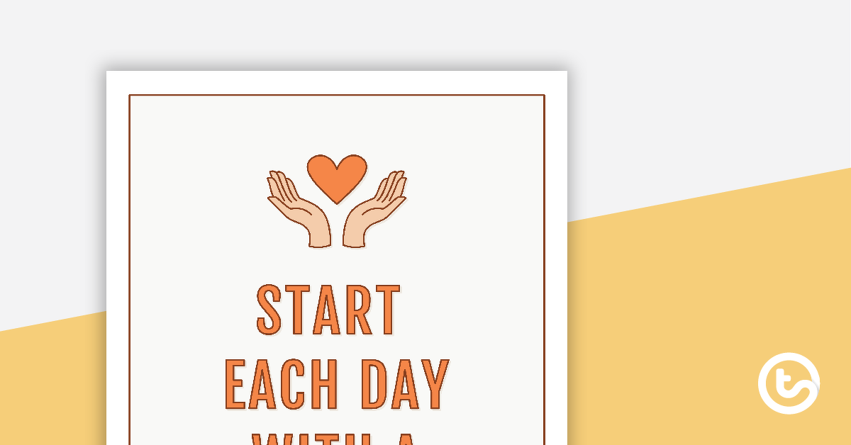 预览图像以一颗感恩的心开始每一天-感恩语录海报-教学资源