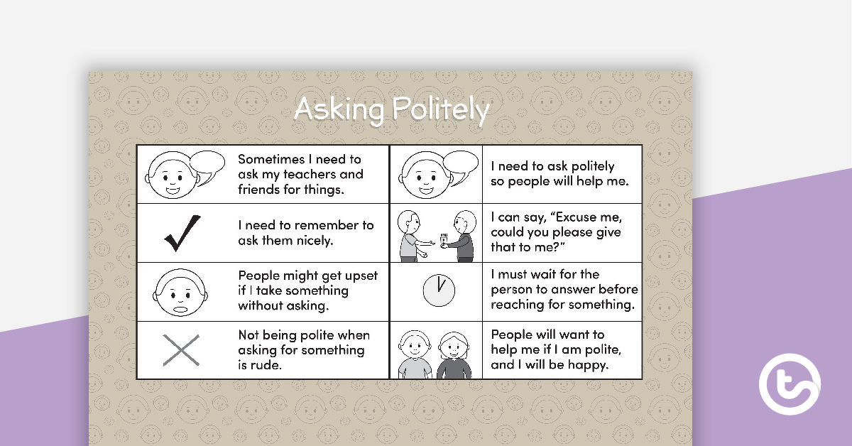 Preview image for Social Stories - Asking Politely - teaching resource