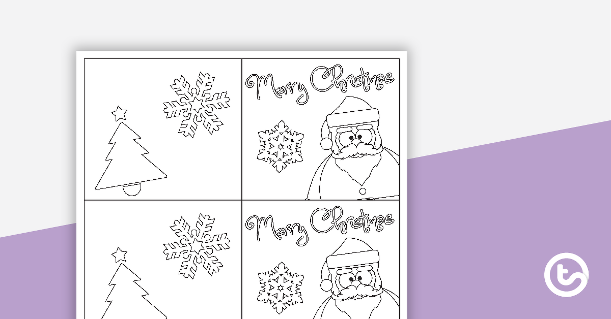 预览圣诞老人圣诞卡片的图像-教学资源